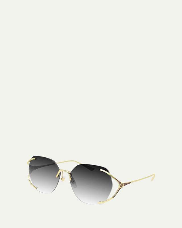 Rimless Metal Sunglasses